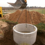 Kanalizācijas izbūve ar betona grodiem